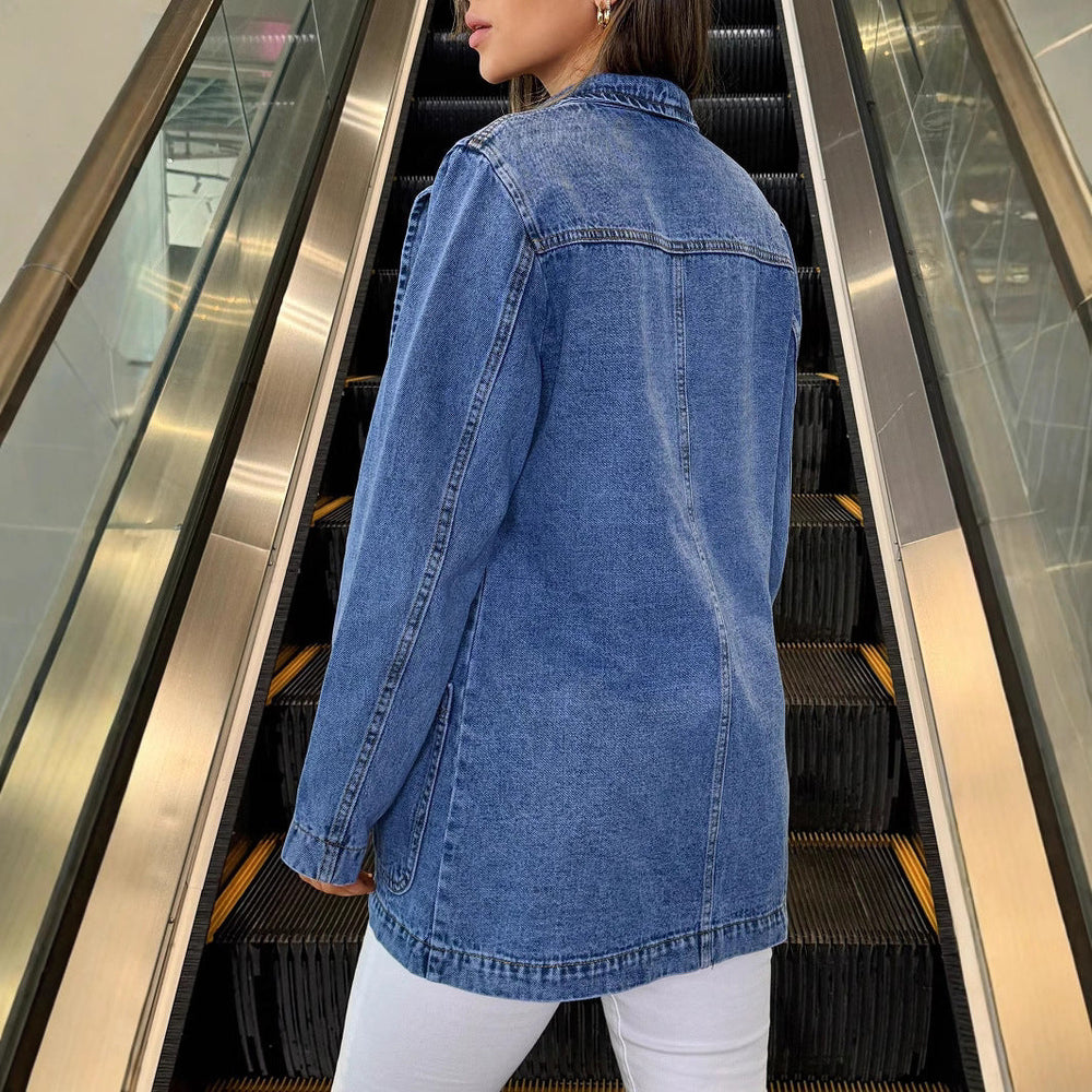 Damen Winterjacke zum Layern aus Denim (2)