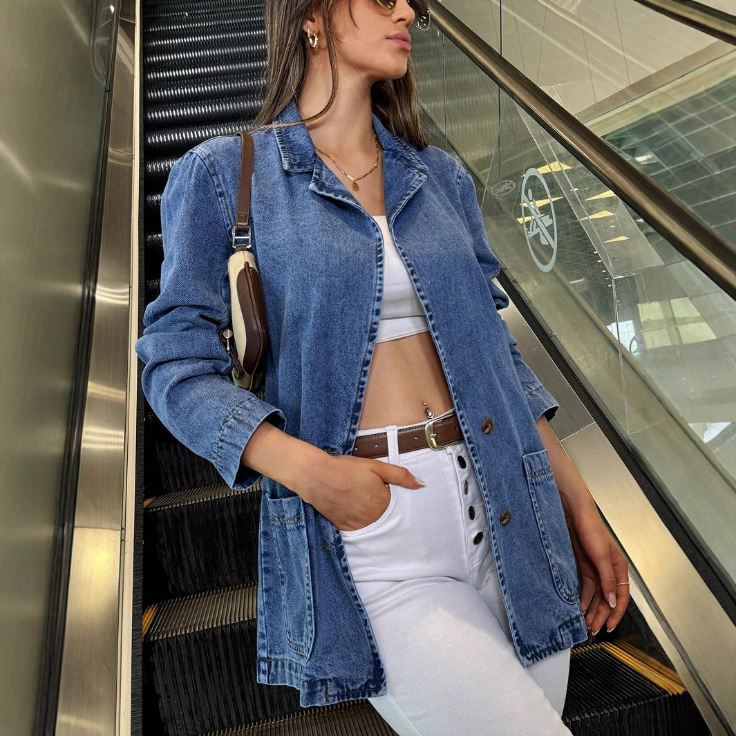 Damen Winterjacke zum Layern aus Denim (3)