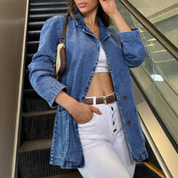 Julia | Damen Winterjacke zum Layern aus Denim