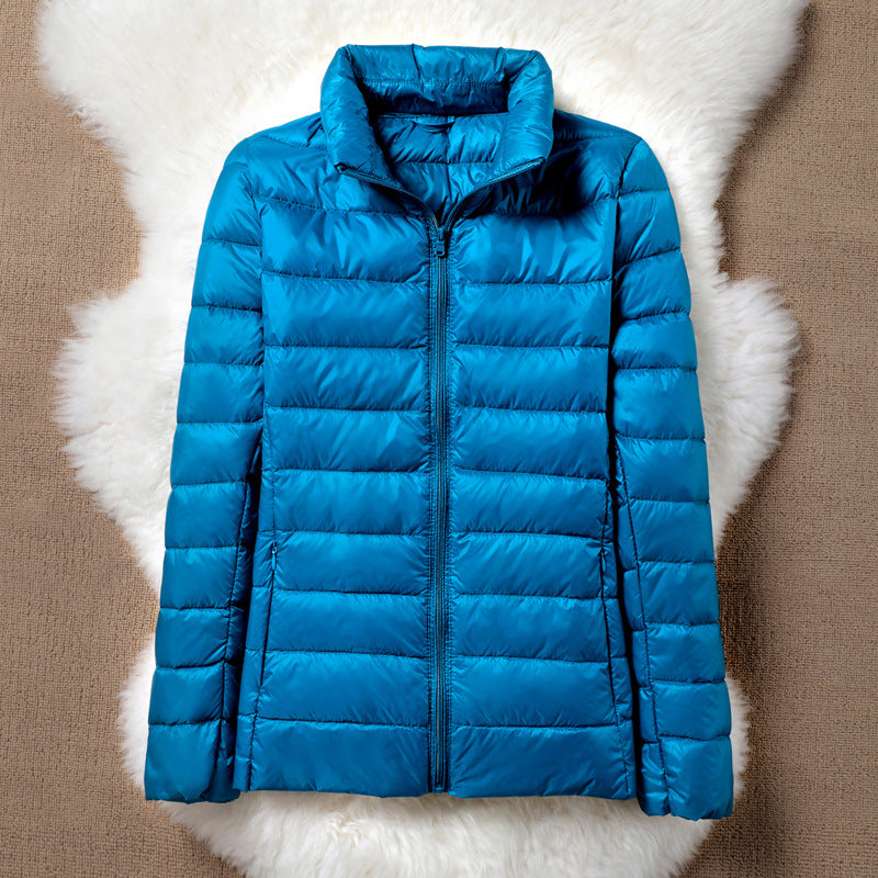 Damen Winterjacke zum Übergang und Schichten in Pfauenblau