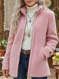 Elisa | Damen Wintermantel aus Fleece mit Reißverschluss