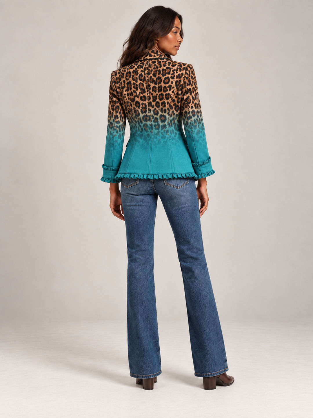 Damen Wintermantel im Trenchcoat-Stil mit Leopardenmuster (3)