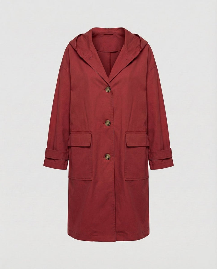 Damen Wintermantel Wasserdicht Klassisch Elegant in Rot