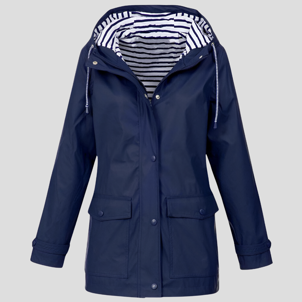 Damen Wintermantel Wasserdicht mit Isolierung in Marineblau