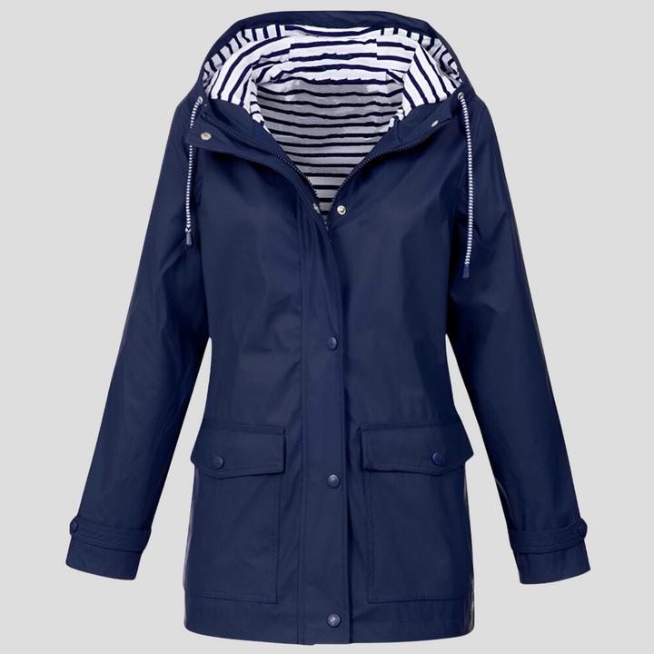 Damen Wintermantel Wasserdicht mit Isolierung in Marineblau