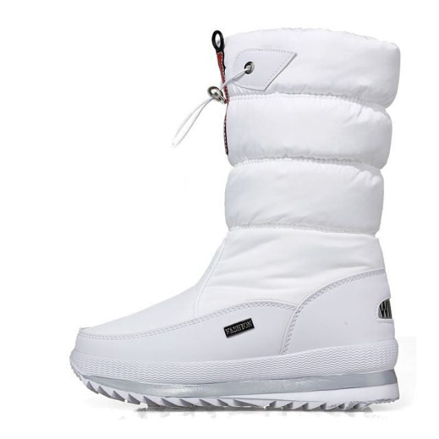 Damen Winterstiefel mit dickem Kunstfell-Futter (6)