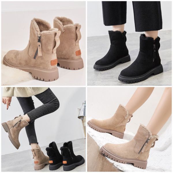 Damen Winterstiefel mit Wärmefutter und Grip-Sohle in Beige 5
