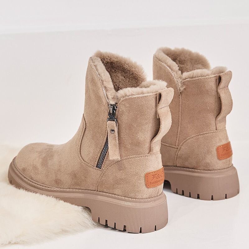 Damen Winterstiefel mit Wärmefutter und Grip-Sohle in Beige 7