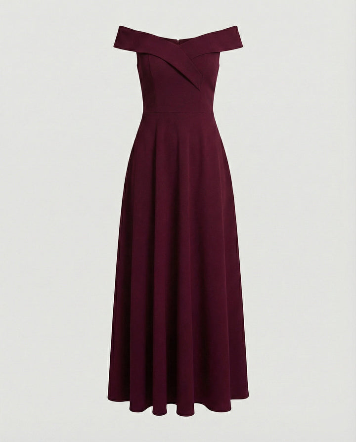 Damen Wunderschönes Maxikleid für Hochzeitsgäste in Rot