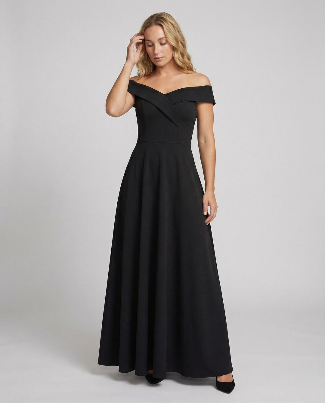 Damen Wunderschönes Maxikleid für Hochzeitsgäste in Schwarz