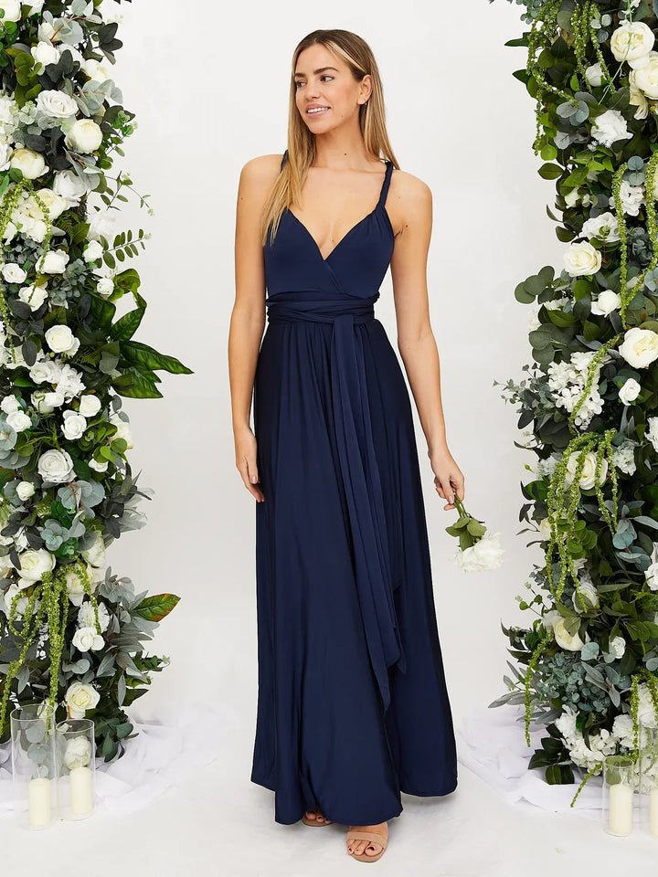 Damen zeitloses Sommerkleid in Marineblau