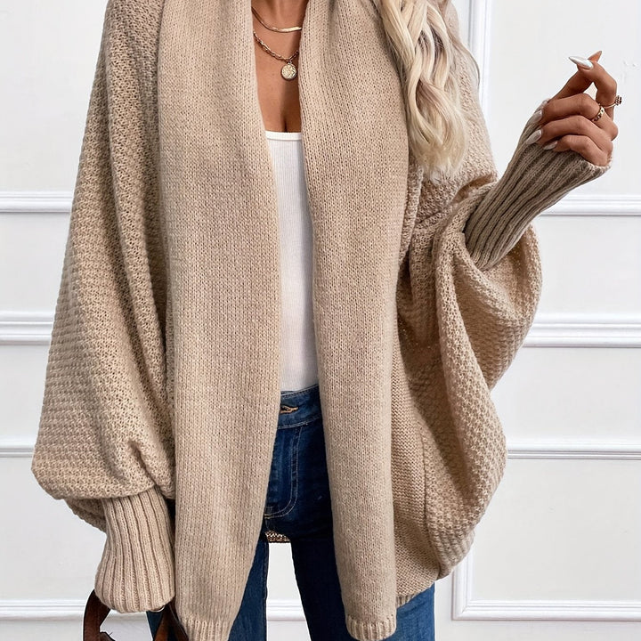 Drapierter Shawl-Collar Cardigan in Khaki