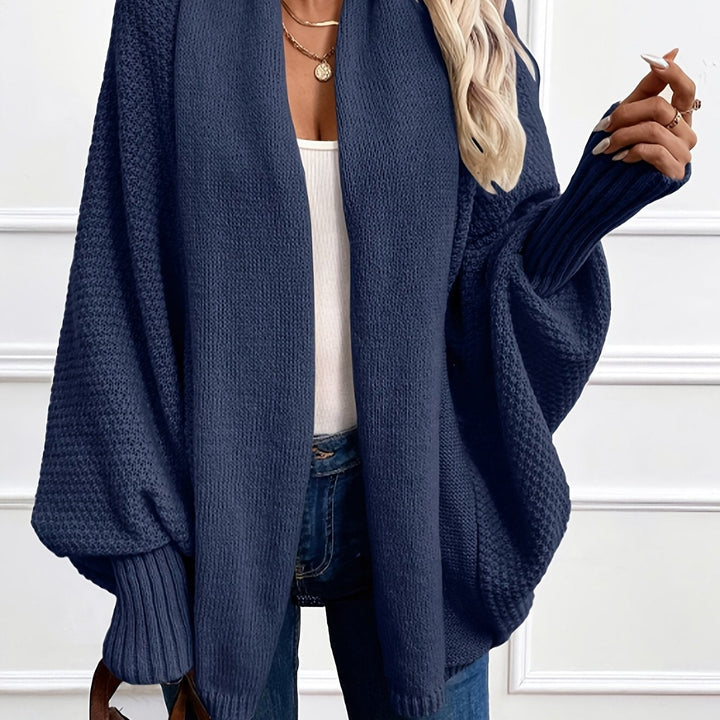 Drapierter Shawl-Collar Cardigan in Marineblau