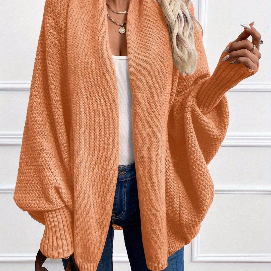 Drapierter Shawl-Collar Cardigan in Orange
