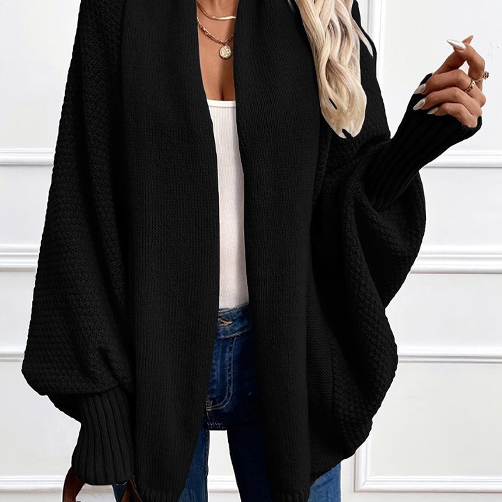 Drapierter Shawl-Collar Cardigan in Schwarz