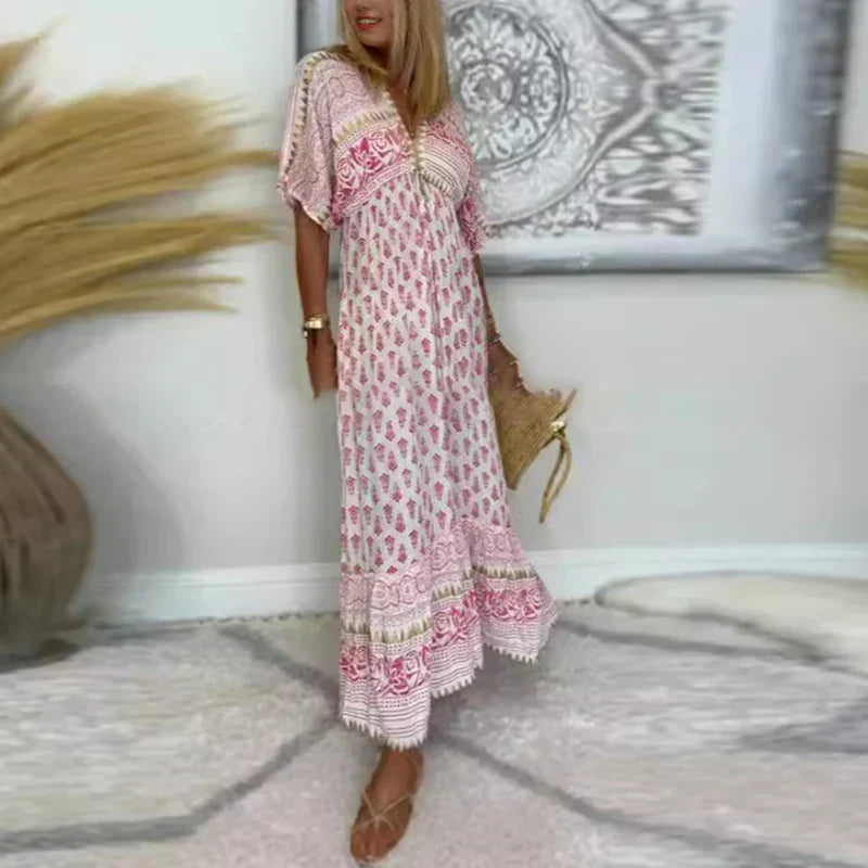 Dress | Boho Print Maxi Summer (2)