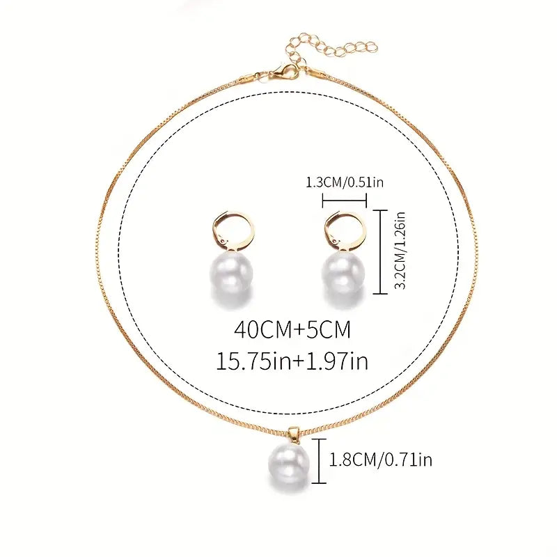 Elegantes goldenes Grace-Perlenschmuckset