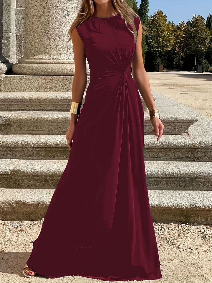 Damen Maxikleid für Hochzeitsgäste im eleganten Stil in Weinrot 1