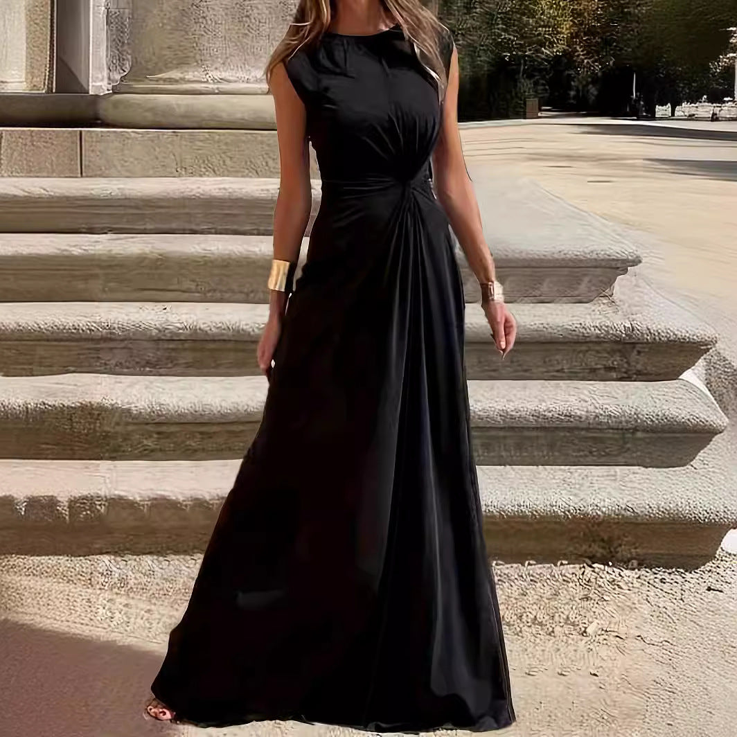 Damen Maxikleid für Hochzeitsgäste im eleganten Stil in Weinrot 2