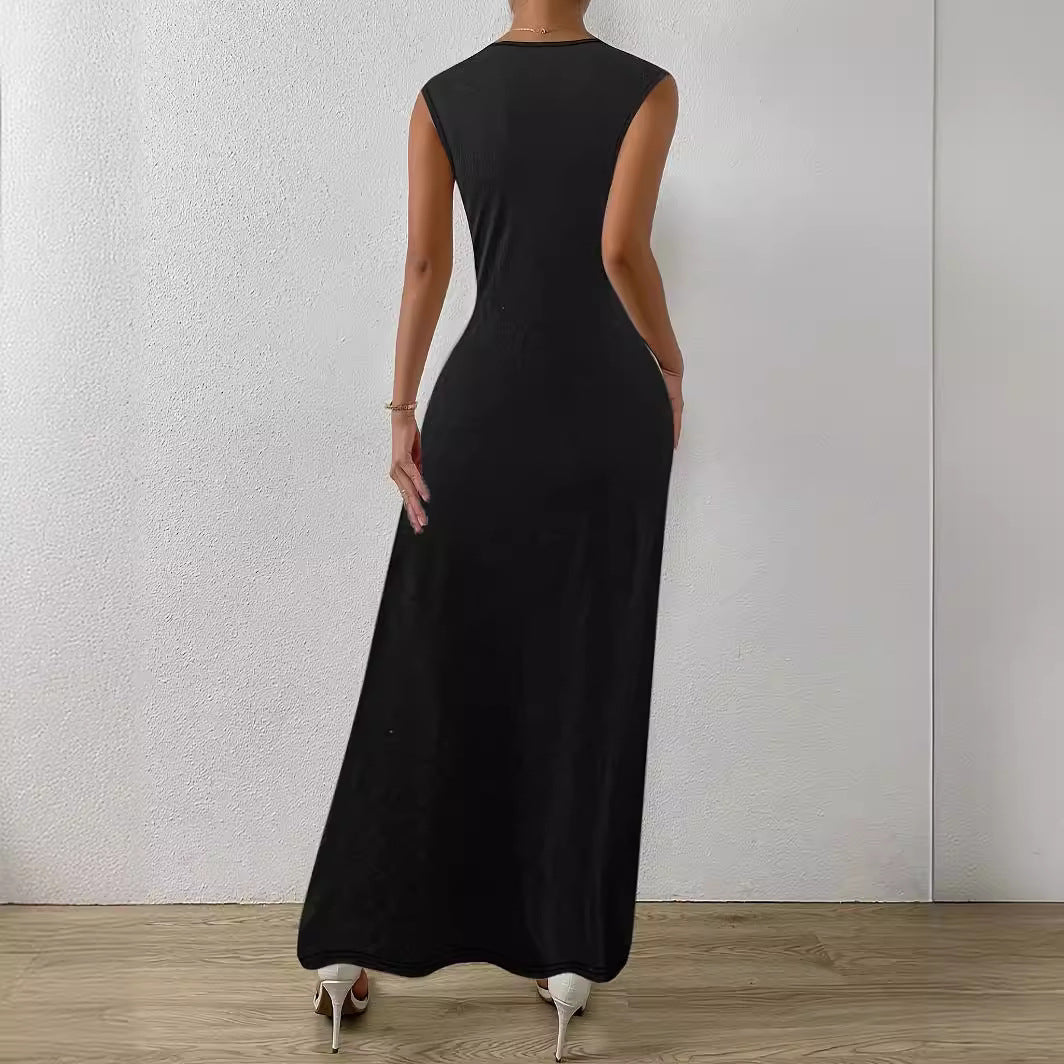 Damen Maxikleid für Hochzeitsgäste im eleganten Stil in Weinrot 3