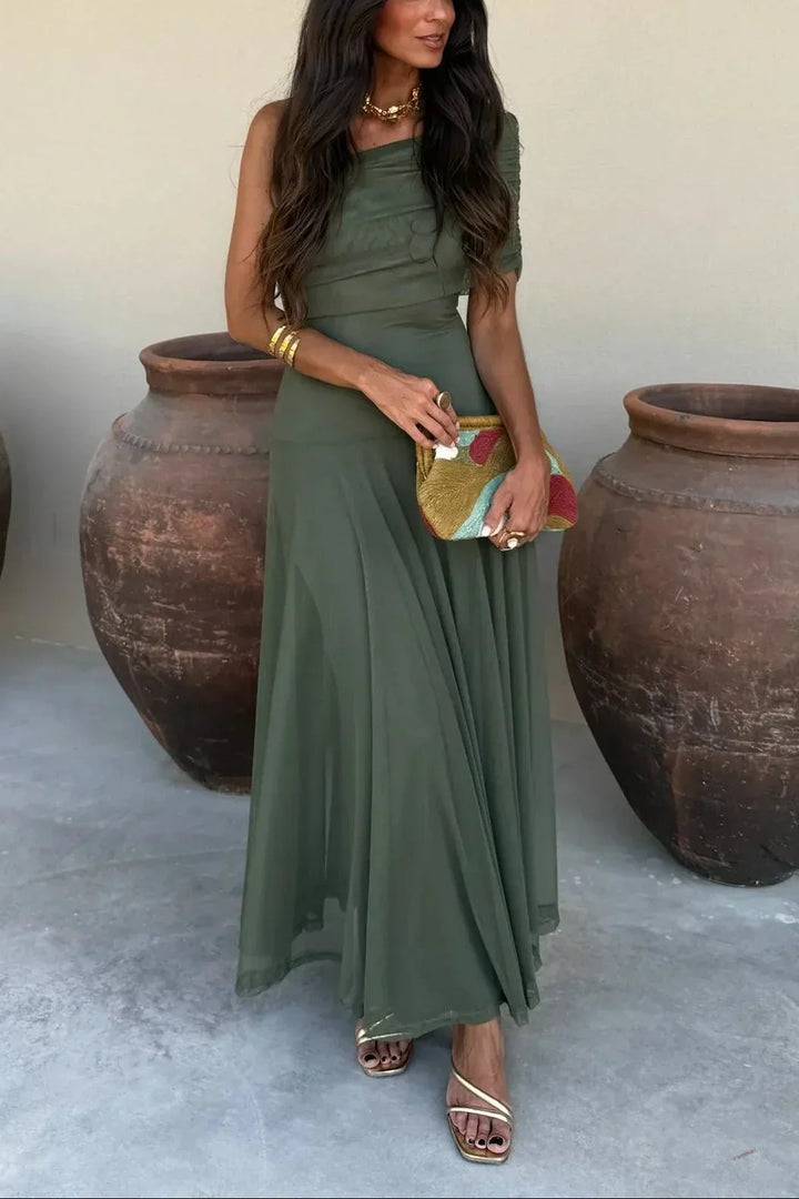 Elegante Bruiloft Gastenjurk Dames met in Grün