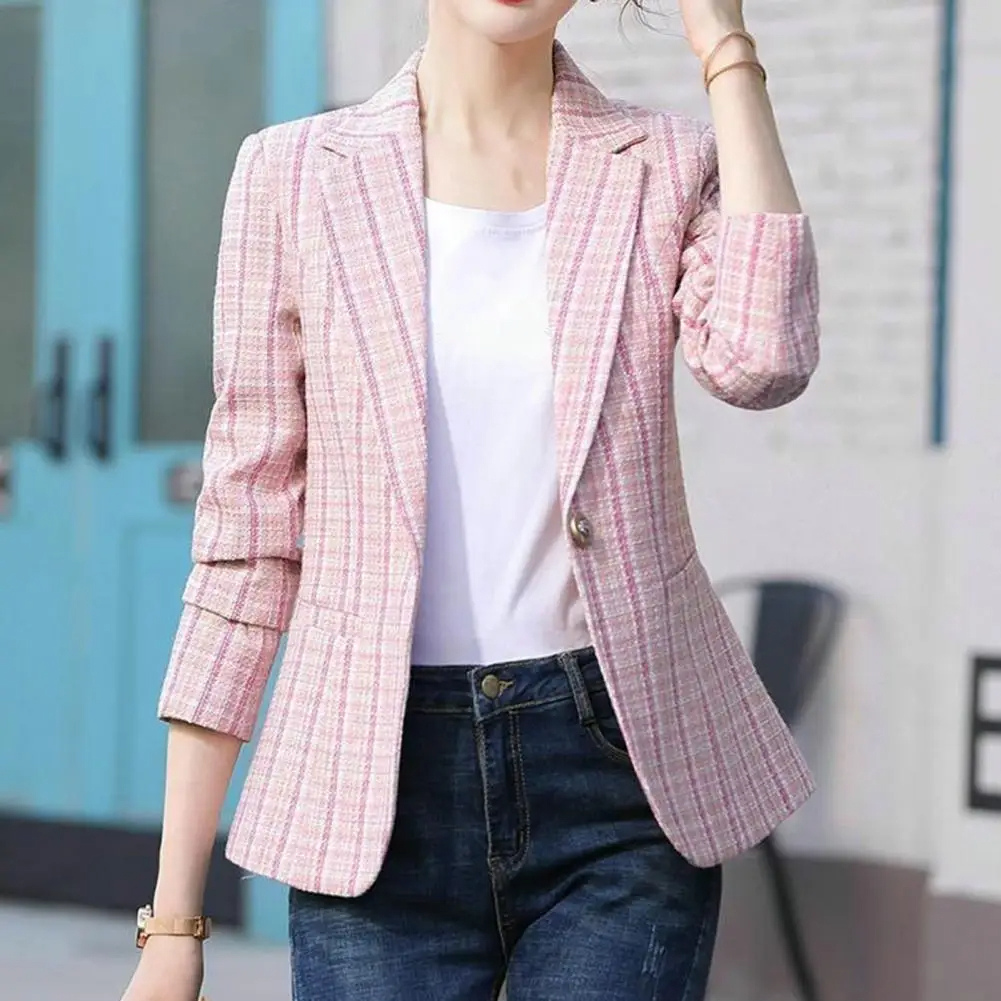 Elegante Business Jacke mit schlankem Schnitt in Rosa