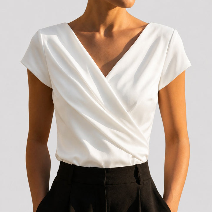 Elegante Damen-Bluse mit Klassischem Stil in Weiß