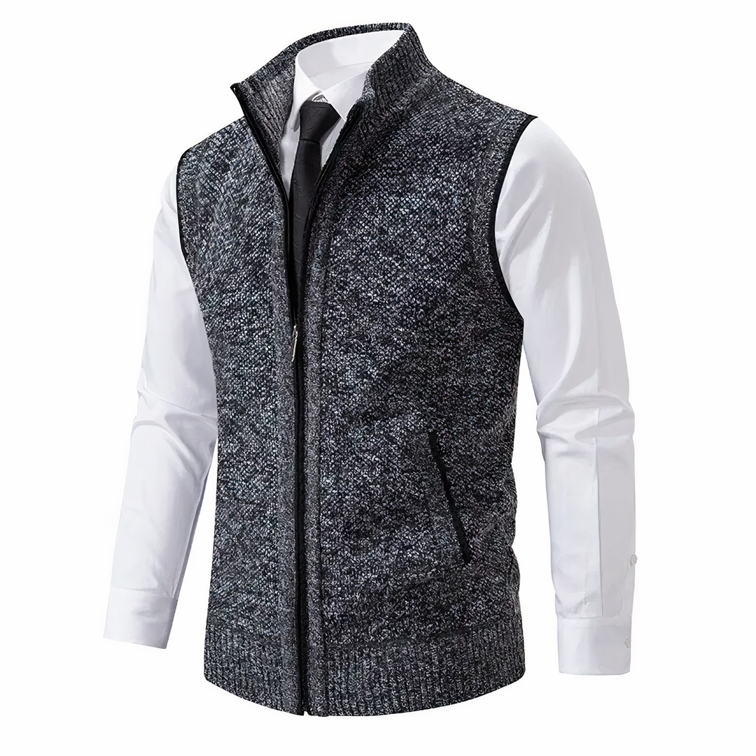 Elegante Damen Fleece-Weste zeitlos und vielseitig in Dunkelgrau