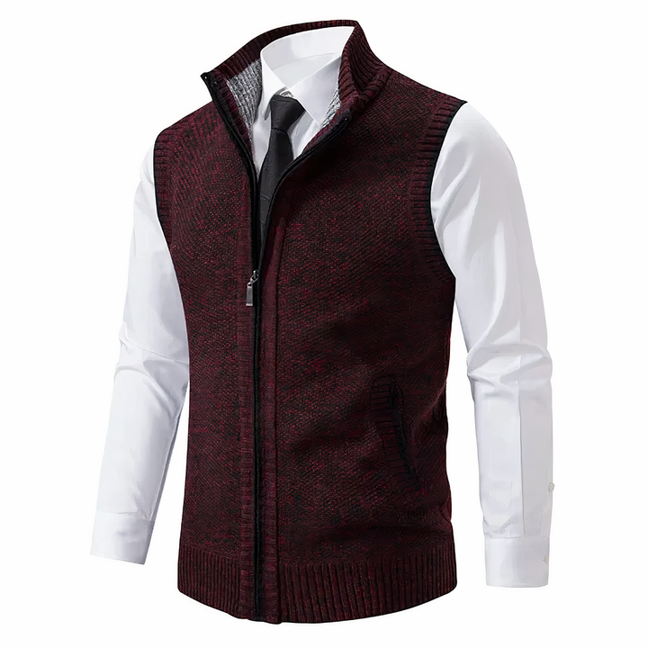 Elegante Damen Fleece-Weste zeitlos und vielseitig in Rot