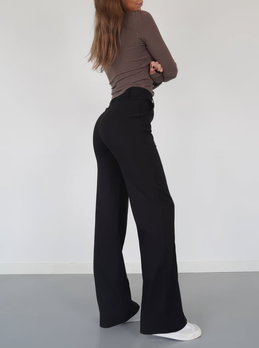 Elegante Damen Hose mit hoher Taille (3)