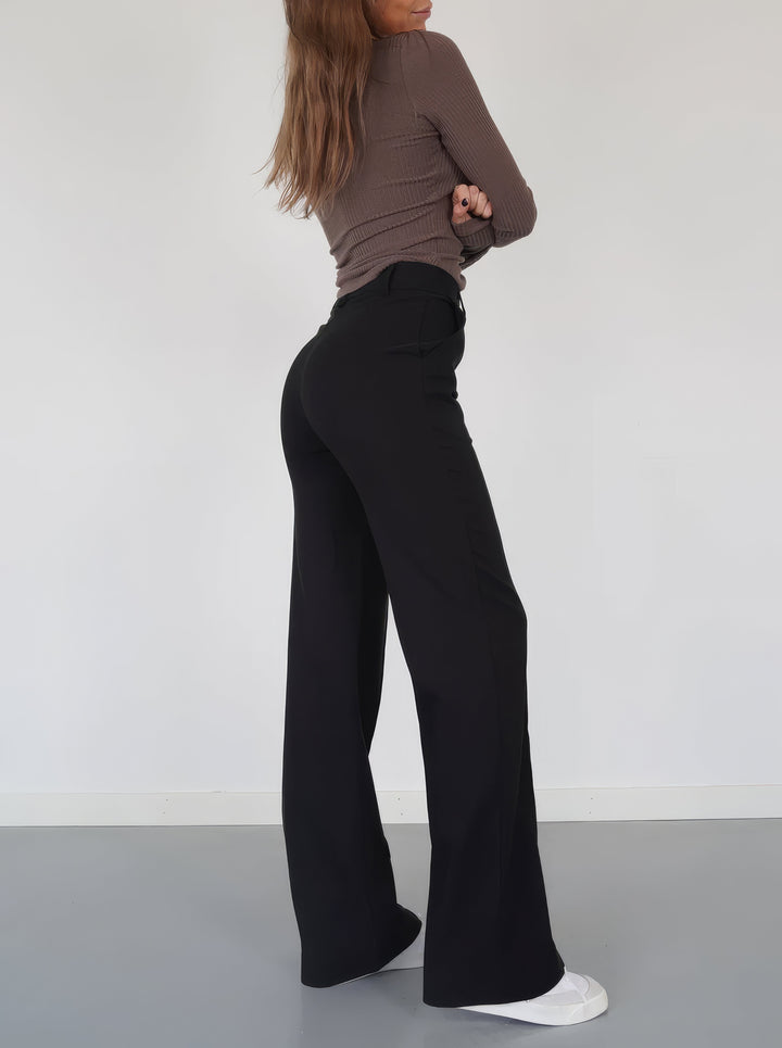 Elegante Damen Hose mit hoher Taille (3)