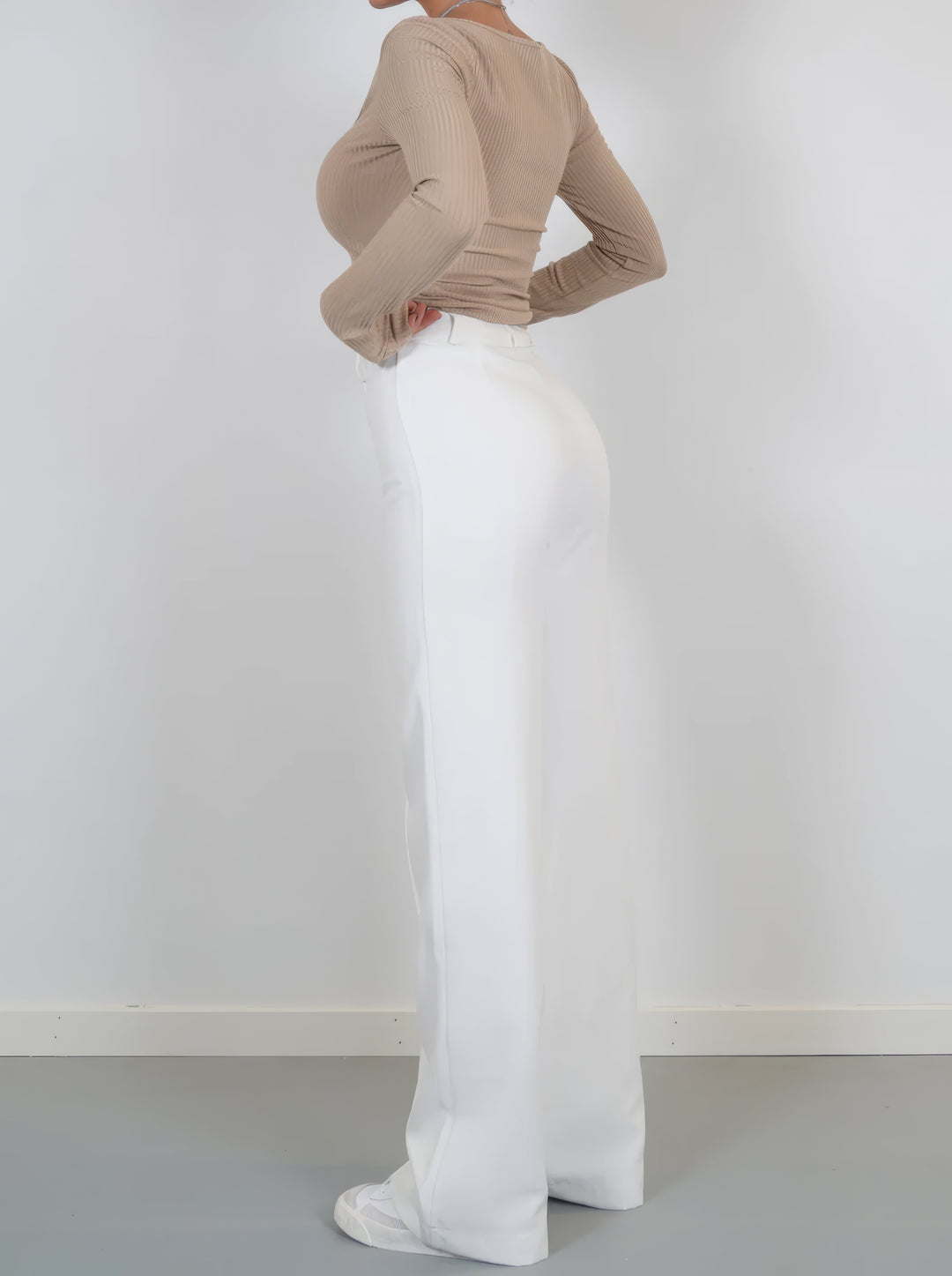 Elegante Damen Hose mit hoher Taille (4)