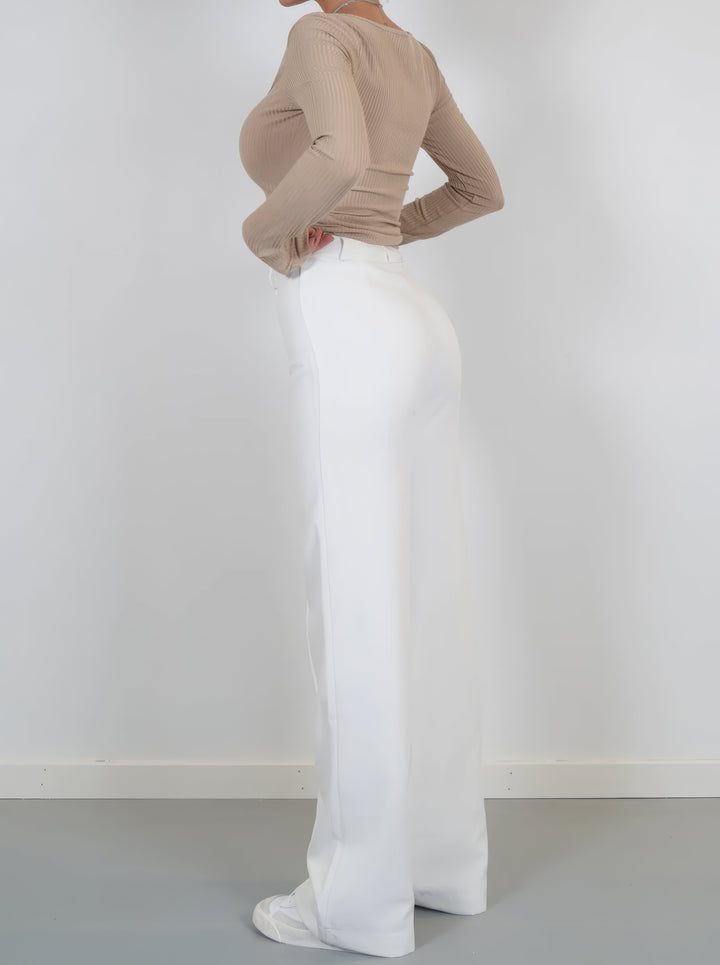 Elegante Damen Hose mit hoher Taille (4)