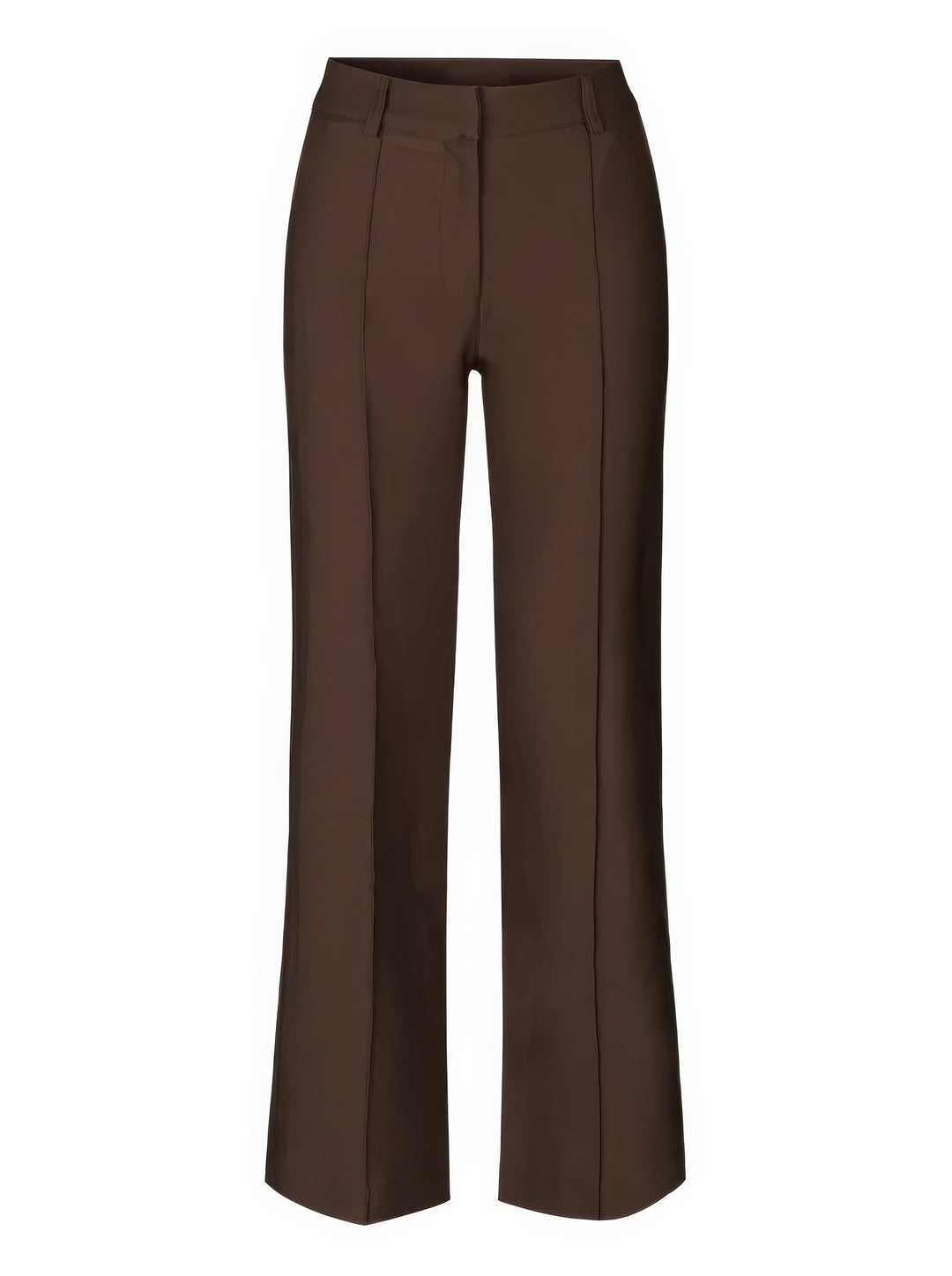 Elegante Damen Hose mit hoher Taille in Braun 3