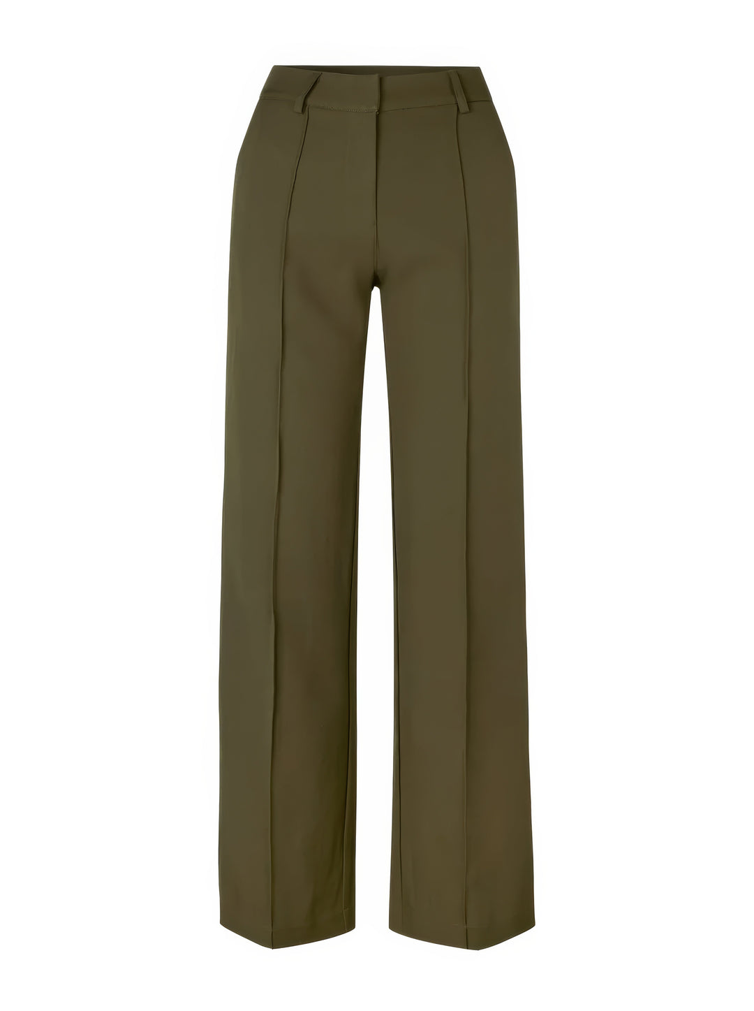 Elegante Damen Hose mit hoher Taille in Grün 3