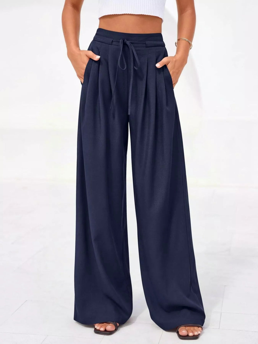 Elegante Damen Hosen mit hoher Taille (18)