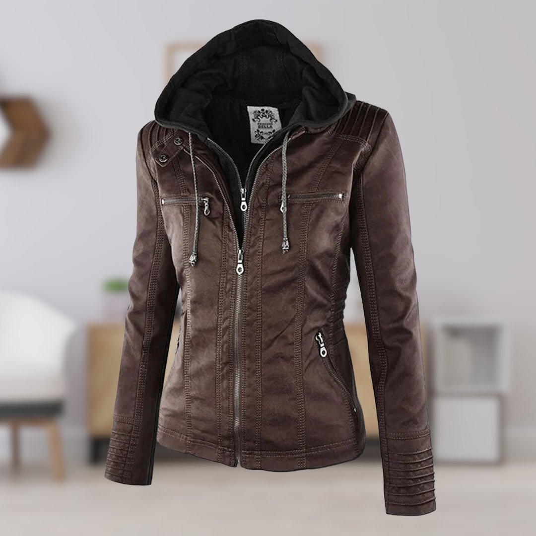Elegante Damen Jacke für den Herbst in Braun