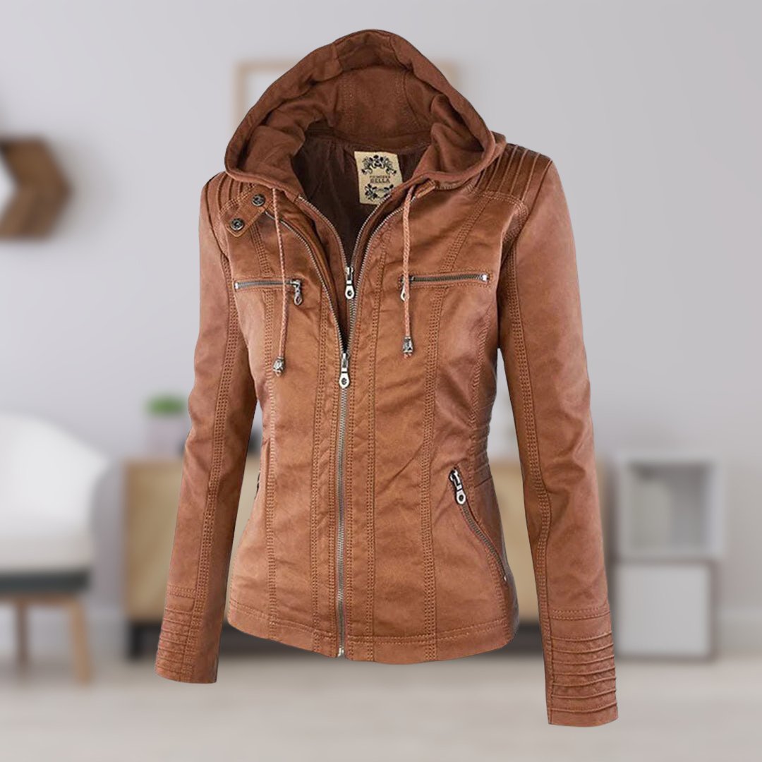 Elegante Damen Jacke für den Herbst in Khaki
