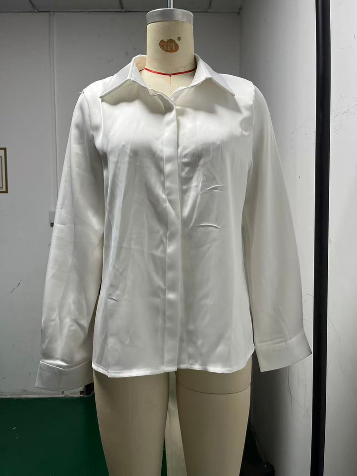 Elegante Damen Seidenbluse klassisch zeitlos (11)