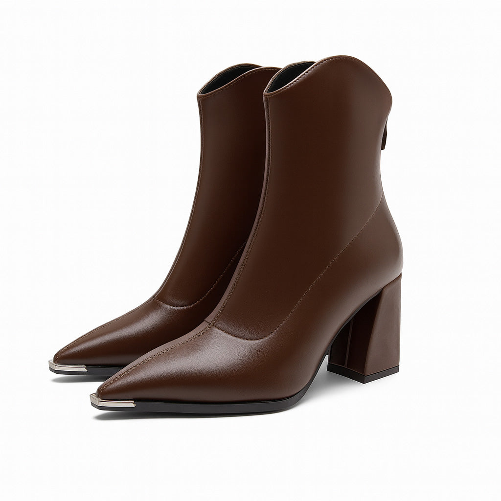 Elegante Damen Stiefeletten für den Herbst in Braun