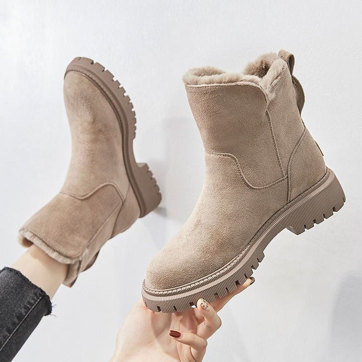 Elegante Damen Stiefeletten für Herbst in Beige