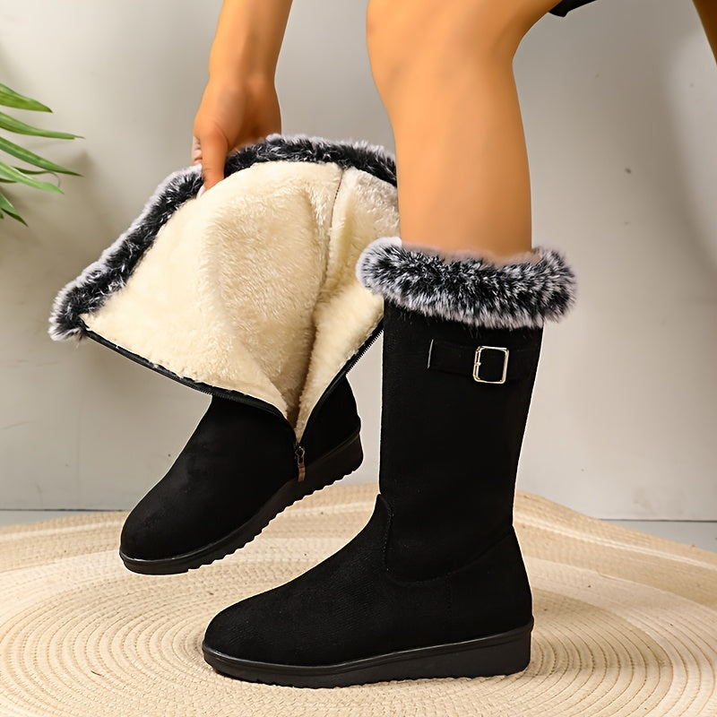 Elegante Damen Stiefeletten für Winter in Schwarz