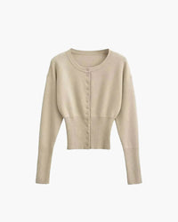 Pauline | Elegante Damen Strickjacke mit Rippenstruktur