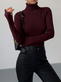 Mila | Elegante Damen Strickjacke Rollkragen für Winter
