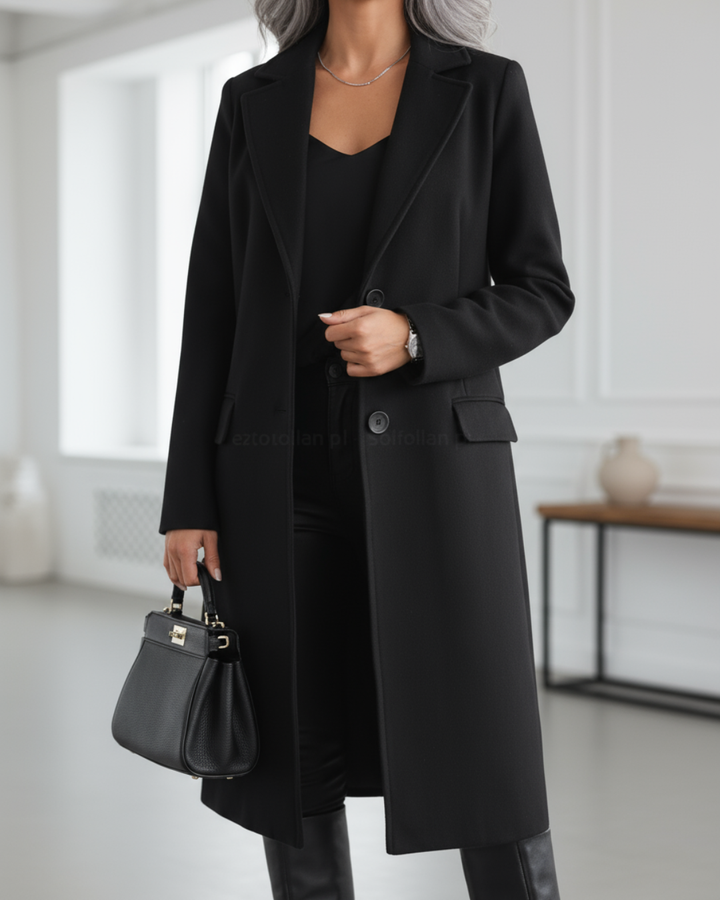 Elegante Damen Übergangsjacke für Herbst in Schwarz