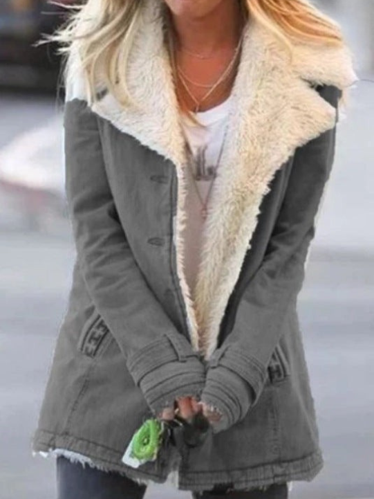 Elegante Damen Winterjacke für Alltag in Grau