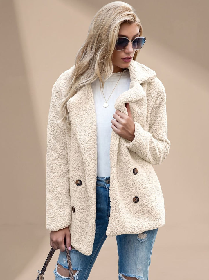 Elegante Damen Winterjacke für Alltag und Freizeit in Beige