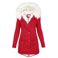 Sophie | Elegante Damen Winterjacke mit Kapuze und Fleece
