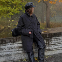 Laura | Elegante Damen Winterjacke mit Stehkragen knielang