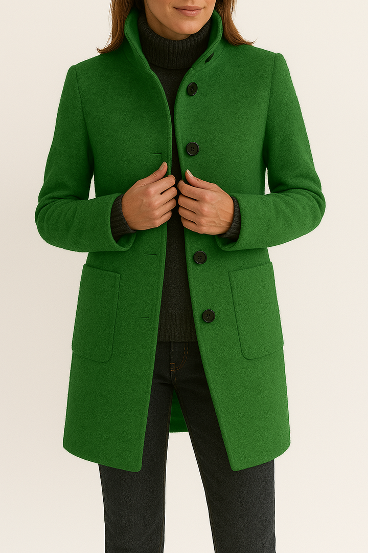 Elegante Damen Woll Jacke für Business in Grün